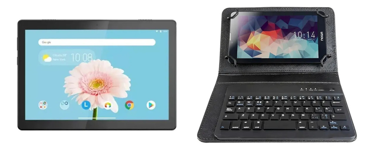 D_NQ_NP_739166-MLA111185765931_052026-F.jpg Kit Lenovo: Tablet 10'' 16gb Wifi Bluetooth Android 8.1 Negro + Estuche Teclado Micro Usb Anti Golpes - Image 1