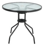 Set De Mesa Con 4 Sillas Plegables Diseño Exterior Interior Estructura Negro - Image 2