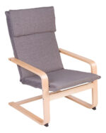 Silla Sillon De Descanso Moderno Madera Con Apoyabrazos - Image 3