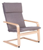 Silla Sillon De Descanso Moderno Madera Con Apoyabrazos - Image 2