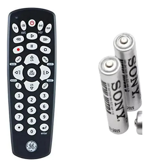 D_NQ_NP_853488-MLA110260989394_052026-F.jpg Kit Tecnologia: Control Remoto Universal Tv Teclas Grandes Negro + 4 Pilas Aaa Sony Carbon - Image 1