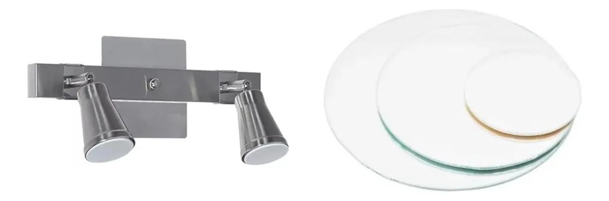D_NQ_NP_867668-MLA110650408318_052026-F.jpg Aplique Luz De Pared Techo Luces Led Spot Baño Diseño Ramos Acero - Image 1