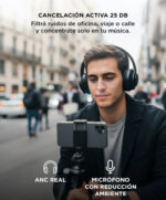 Auriculares Inalambricos Gadnic A164 Vincha Bt 5.3 Cancelacion Ruido 40 Mm Negro - Image 4