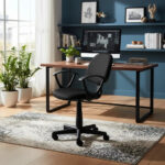 Silla De Pc Giratoria Regulable Reforzada En Ramos Mejia Negro Tela