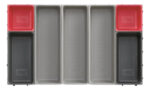 Set X7 Organizador Joseph Duo Para Cubiertos Cajon Premium Gris Y Rojo Gris Rojo - Image 2