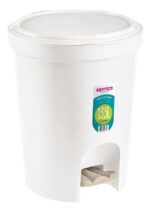 Basurero Contenedor De Basura Sanremo Redondo Con Pedal 13,5 Litros Color Beige