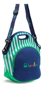 Lunchera Con Cierre Benetton Bambini Reforzada Premium Color Verde Y Azul - Image 2