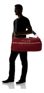 Bolso De Viaje Tommy Hilfiger York Tela Reforzada Roja Rojo Lisa - Imagen 6