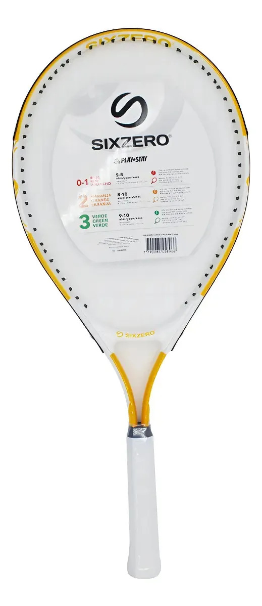 D_NQ_NP_805068-MLA109863524562_042026-F.jpg Raqueta De Tenis Sixzero Junior 0 Para Niños + Funda Color 2- Amarillo - 23 - Image 1