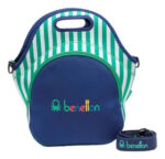 Lunchera Con Cierre Benetton Bambini Reforzada Premium Color Verde Y Azul