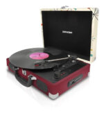 Tocadiscos Panacom Lp8804 Bluetooth Snow Bateria Recargable Color Bordó - Imagen 3