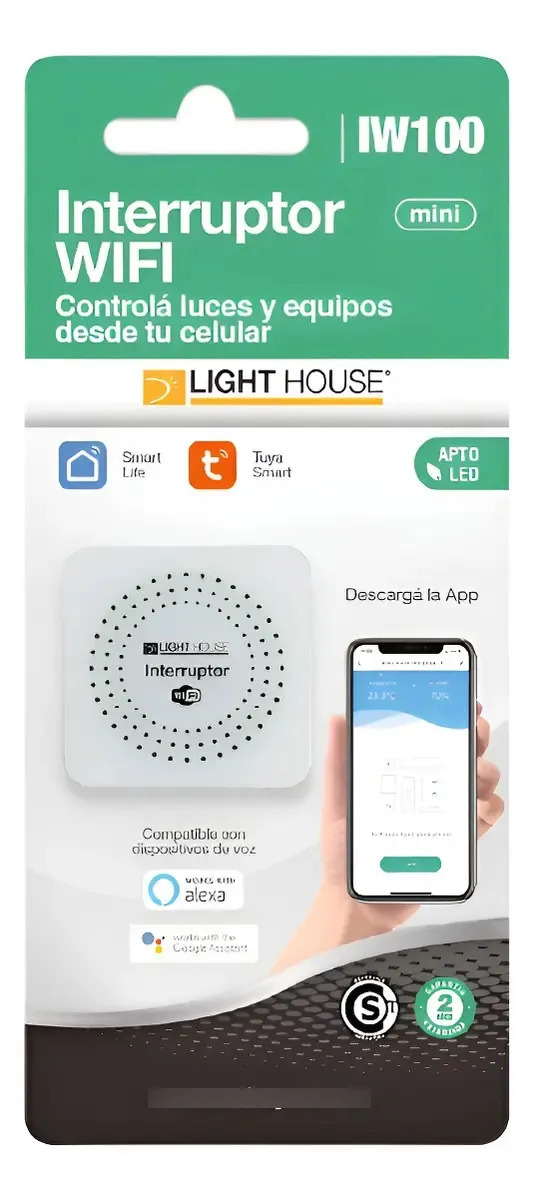 D_NQ_NP_766020-MLA116664735741_082026-F.jpg Interruptor Wifi Mini Inteligente Control Remoto Hogar - Imagen 1