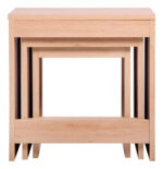 Mesas Ratonas Set X3 Modernas Mdf Con Ratan Natural Calidad Natural - Imagen 6