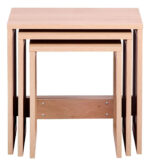 Mesas Ratonas Set X3 Modernas Mdf Con Ratan Natural Calidad Natural - Imagen 4