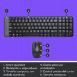 Kit Teclado Y Mouse Inalambrico Mk220 Logitech Color Del Mouse Negro Color Del Teclado Negro - Imagen 3
