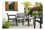 Set Juego Jardin Exterior Impermeable Keter Sillon + Sillas Estructura Negro - Imagen 6