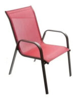 Silla Reposera De Jardin Exterior Aluminio Apilable En Ramos - Imagen 2