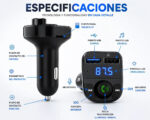 Transmisor Bluetooth Mp3 Musica Auto Display Carga Rapida - Imagen 5