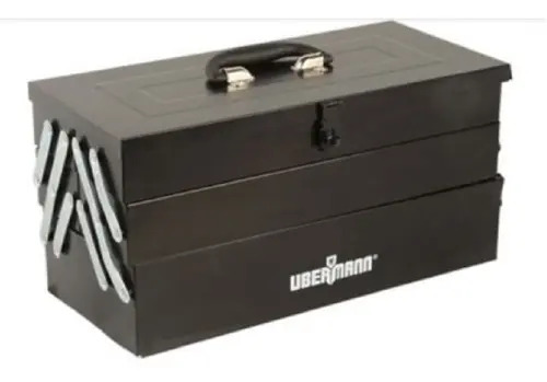D_NQ_NP_633103-MLA99472189884_112025-F.jpg Caja De Herramientas Ubermann Negra 46.5x21.1x23.5cm 5 Compartimentos Negro - Imagen 1