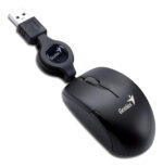 Mini Mouse Genius Micro Traveler V2 Cable Retractil Notebook Color Negro