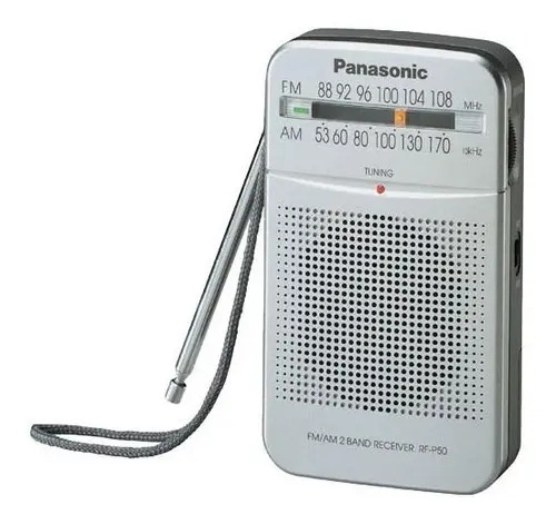 D_NQ_NP_650116-MLA99946709387_112025-F.jpg Radio Portátil Panasonic Rf-p50 Analógica Am/fm Gris - Imagen 1