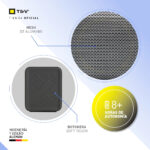 Parlantes Bluetooth Portatil Thonet Vander Frei Potenciado Color Gris Gray - Imagen 3