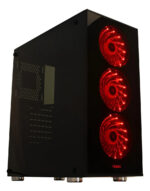 Gabinete Gamer Noganet Atx + 3 Coolers Panel Vidrio + Fuente
