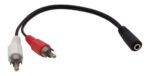 Cable Adaptador Rca A Miniplug Hembra Reforzado Calidad