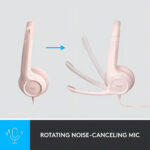 Audifono Logitech H390 Usb C/ Cancelación De Ruido Color Rosa - Imagen 9