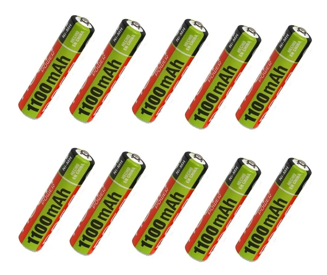D_NQ_NP_691161-MLA31653616516_082019-F.jpg Set De 10 Pilas Aaa Pila Noganet Recargables Capacidad 1100 - Imagen 1