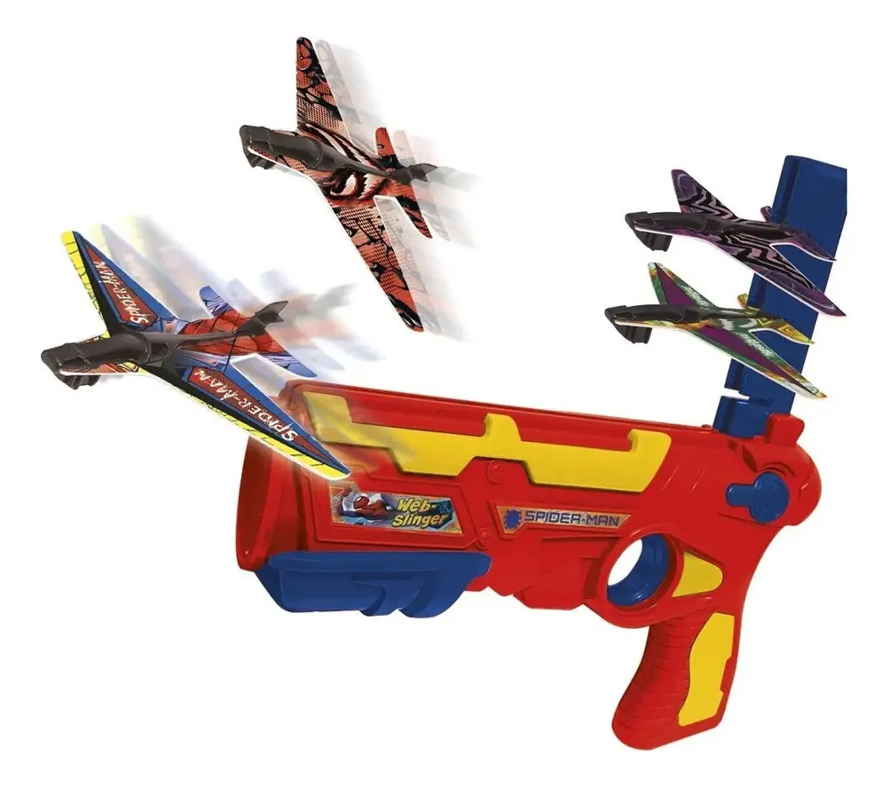 D_NQ_NP_691429-MLA74964768148_032024-F.jpg Pistola Lanzadora De Aviones Marvel Ditoys Spiderman - Imagen 1