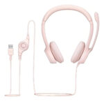 Audifono Logitech H390 Usb C/ Cancelación De Ruido Color Rosa - Imagen 6