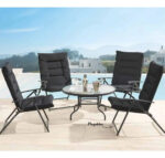 Set De Jardin Exterior 4 Reposeras + Mesa De Vidrio - Imagen 8