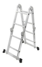 Escalera Articulada Aluminio Wrk Work 8 Escalones Plegable Extensible Plateado - Imagen 3