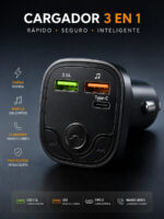 Transmisor Bluetooth Mp3 Musica Auto Display Carga Rapida - Imagen 7
