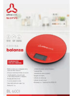 Balanza De Cocina Táctil Digital Ultracomb Bl-6001 Pesa Hasta 3kg Precisión Rojo 3 Kg - Imagen 3