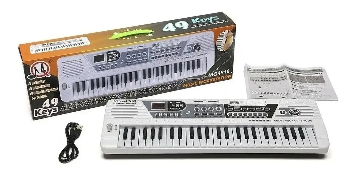 D_NQ_NP_711154-MLA42554665976_072020-F.jpg Piano Electronico Para Niños Organo Musical + Microfono - Imagen 1