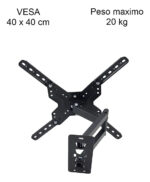 Soporte Tv Móvil Articulado Bigmarket Esm8000 32-55 Pulgadas 30kg Negro - Imagen 3