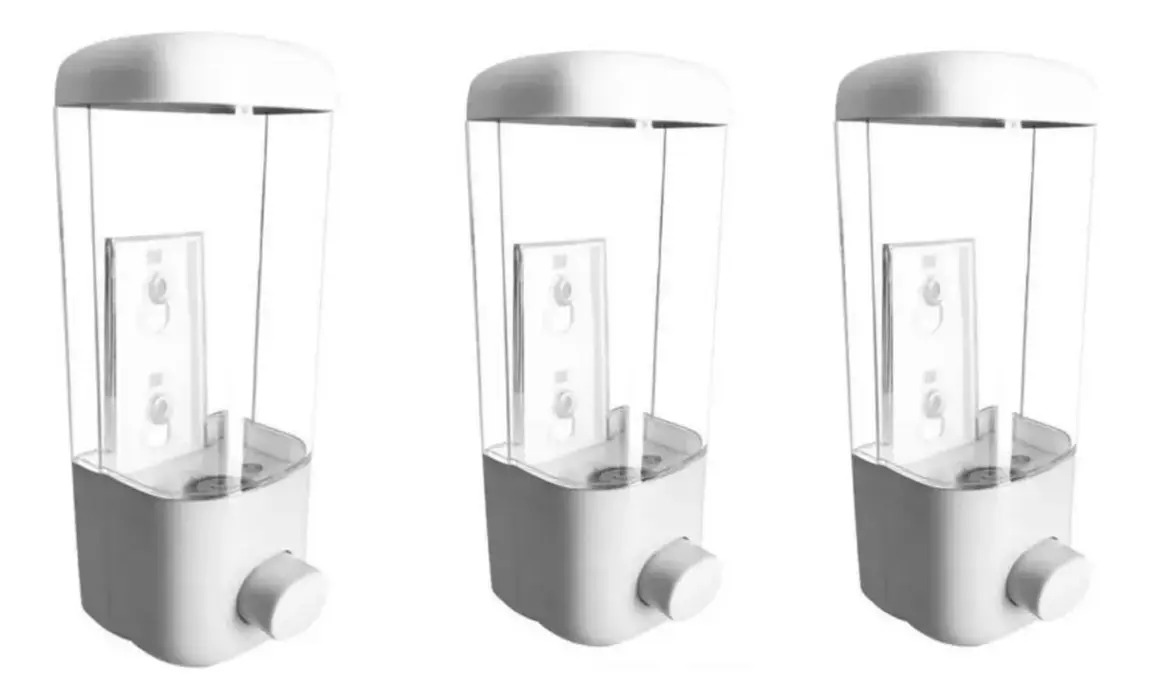 D_NQ_NP_713660-MLA80282610415_102024-F.jpg Dispenser Jabon Liquido Triple Shampoo Crema 400ml + Soporte - Imagen 1