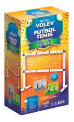 Kit Portable Red Voley + Futbol Tenis + Estacas P/ Exterior Ultimo Modelo - Imagen 2