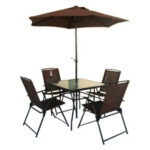 Set De Mesa 6 Piezas 4 Sillas Plegables Exterior Jardin - Imagen 10