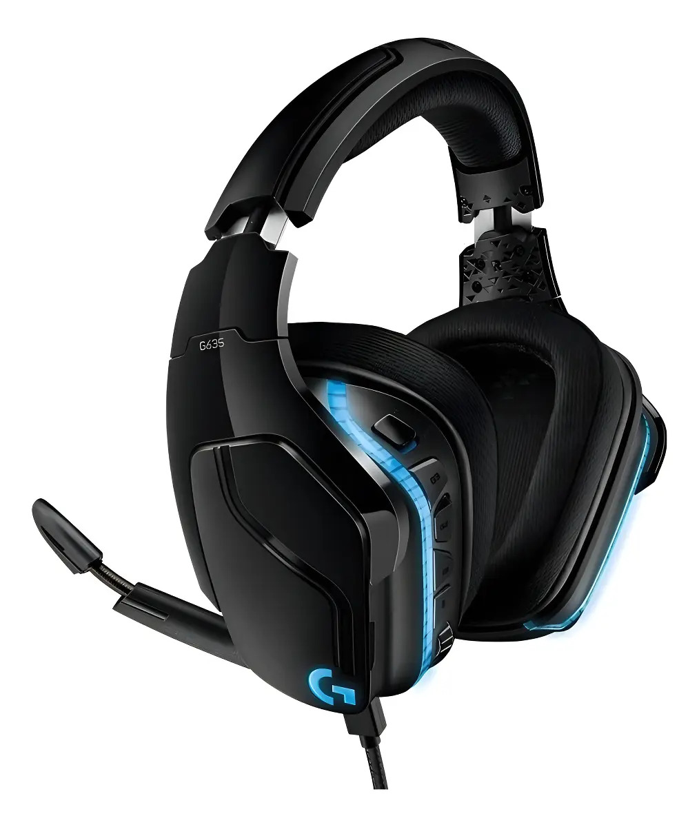 D_NQ_NP_747179-MLA95963688825_102025-F.jpg Auriculares Gamer Con Cable Logitech G Series G635 Negro Con Luz Led - Imagen 1