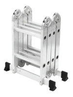 Escalera Articulada Aluminio Wrk Work 8 Escalones Plegable Extensible Plateado - Imagen 4