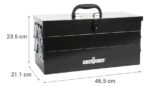 Caja De Herramientas Ubermann Negra 46.5x21.1x23.5cm 5 Compartimentos Negro - Imagen 7