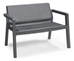 Set Juego Jardin Exterior Impermeable Keter Sillon + Sillas Estructura Negro - Imagen 5