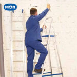 Escalera Doméstica Plegable De Aluminio Con 5 Peldaños Principales Plata Y Azul - Imagen 5