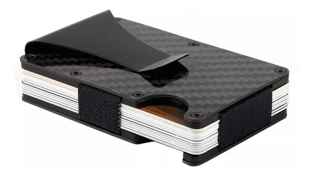 D_NQ_NP_817073-MLA40246285530_122019-F.jpg Billetera Slim Tarjetero Aluminio Fibra De Carbono Premium - Imagen 1