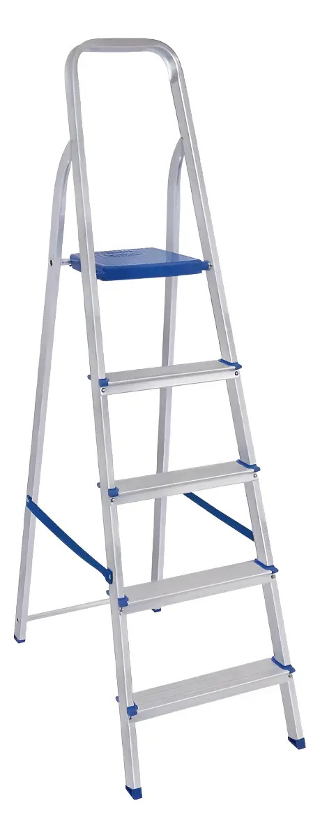 D_NQ_NP_819027-MLA91123629980_092025-F.jpg Escalera 5 Pendaños De Aluminio Resistente Calidad Premium - Imagen 1