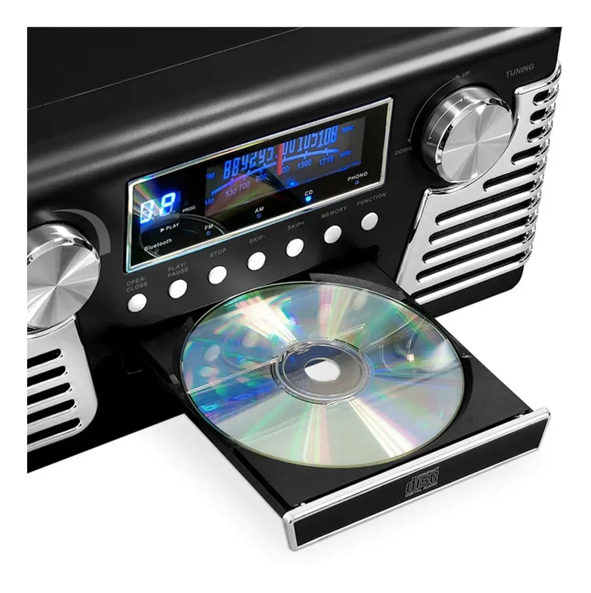 D_NQ_NP_819164-MLA99984934391_112025-F.jpg Tocadiscos Victrola V50-200 Negro Bluetooth Usb Parlantes Incorporados - Imagen 1