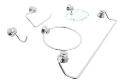 D_NQ_NP_823935-MLA31033423618_062019-F.jpg Juego Set De Accesorios 5 Piezas Baño Cromado Ramos Mejia - Imagen 1